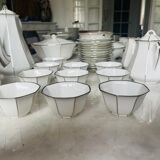 Bernardaud rare table service with platinum pattern art deco