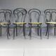 Set of 4 kohn "empire black" chairs circa 1880 + thonet-