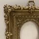 Pair of brass photo frames