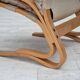 1970s, Norwegian armchair, model "Kengu", beige furniture leather.