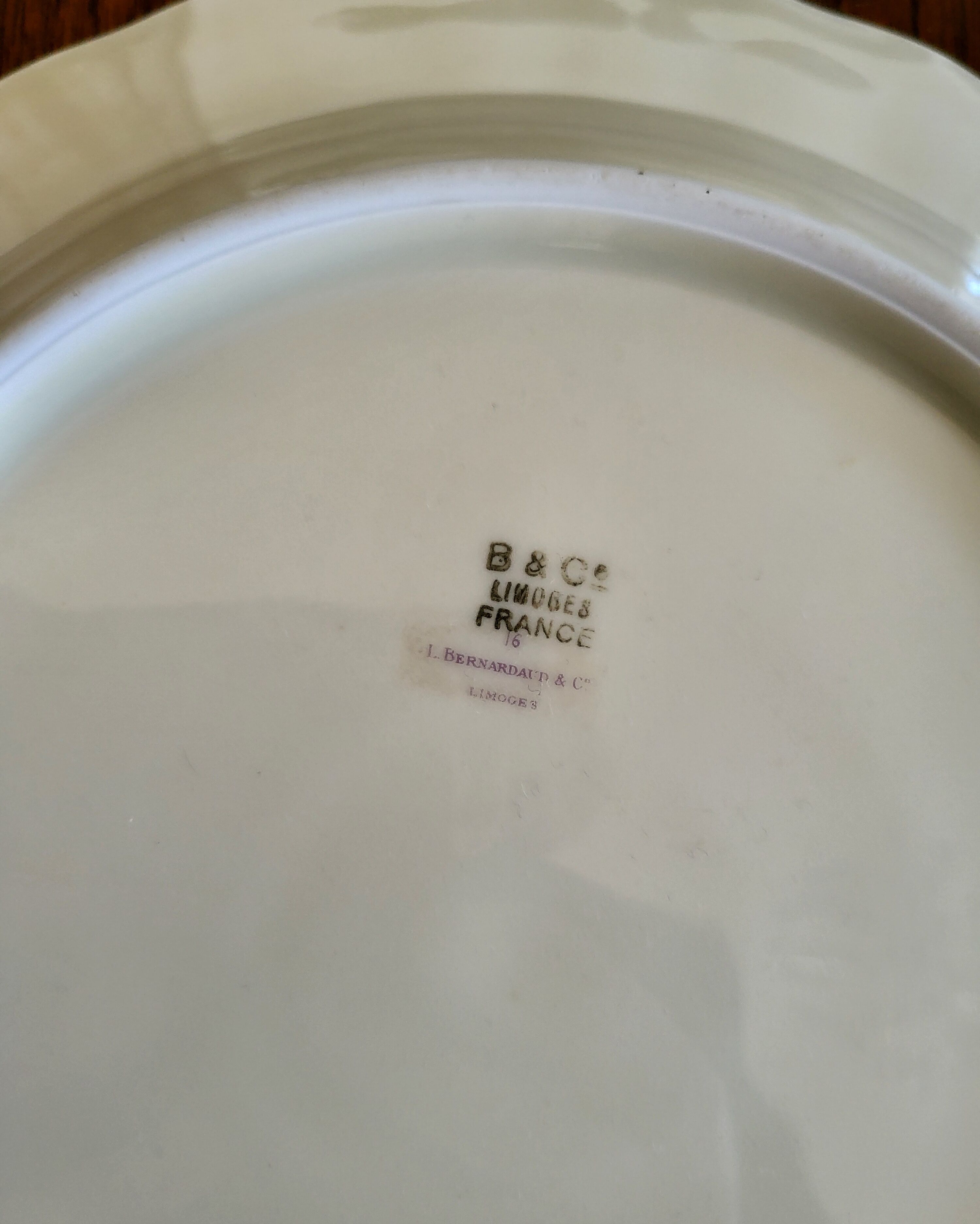 Limoges Bernardaud round serving platter in porcelain