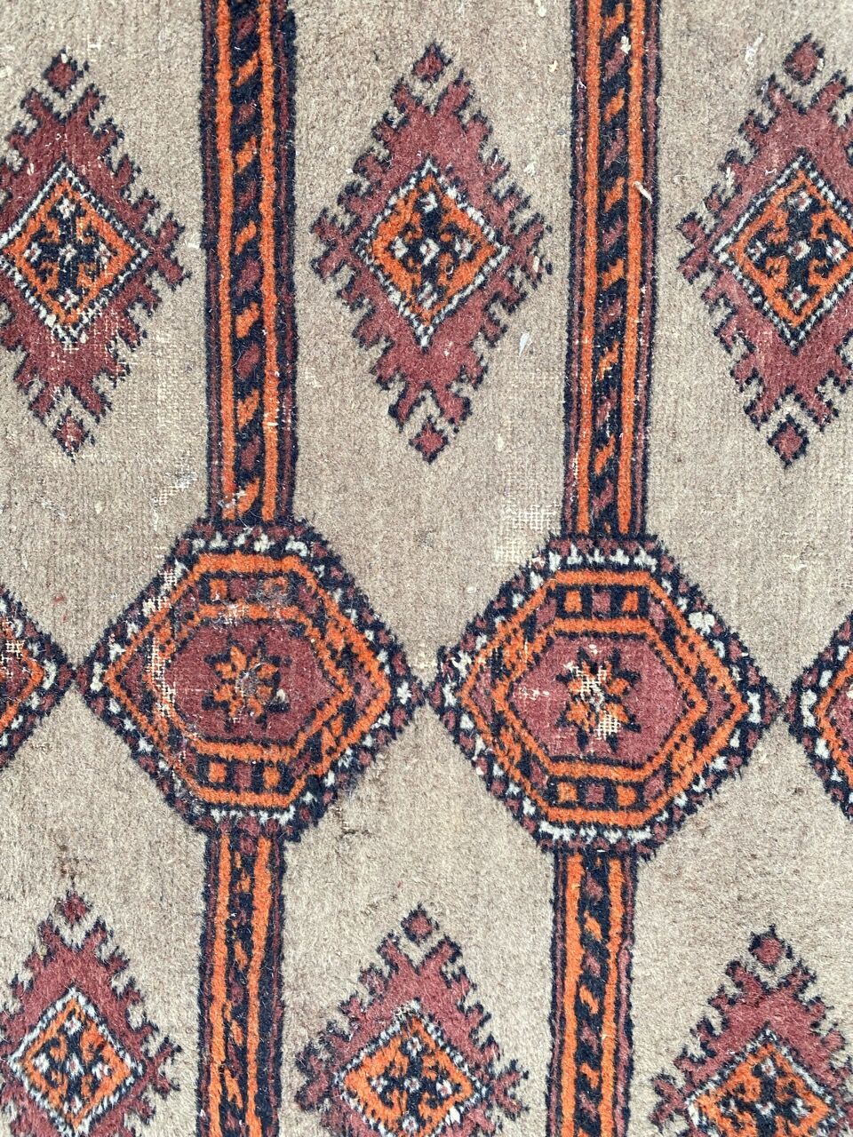 Vintage carpet pakistan drawings bokhara handmade 124x186 cm