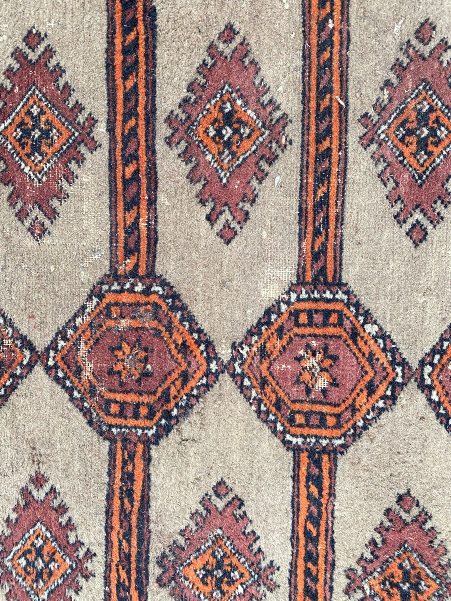 Tapis vintage pakistan dessins bokhara fait main 124x186 cm