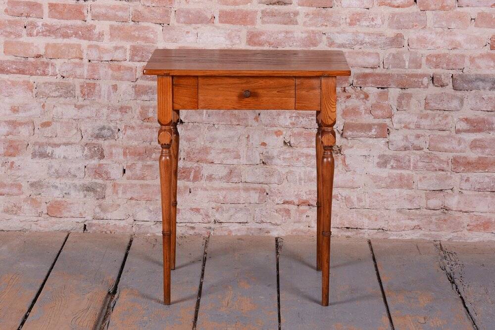 Biedermeier Side Table in Ash and Elm, Czech, 1810s