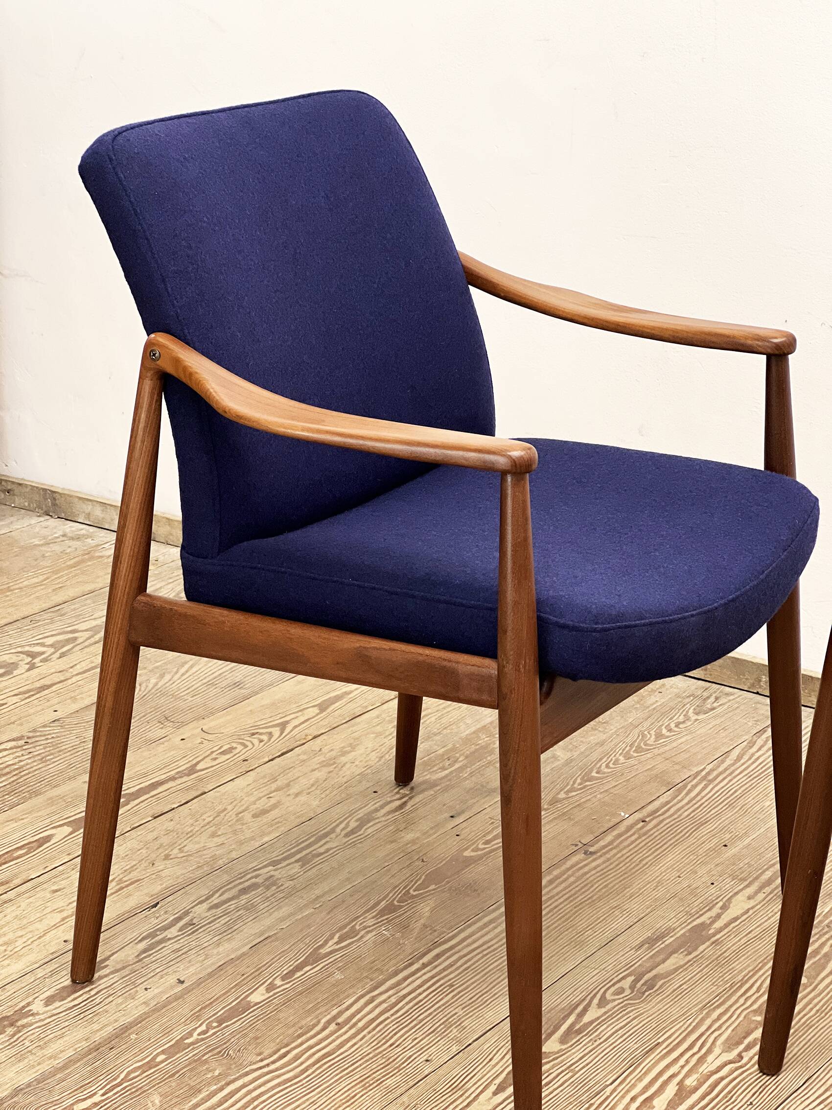 Two Mid-Century Modern Teak Armchairs by Hartmut Lohmeyer for Wilkhahn, 1950s