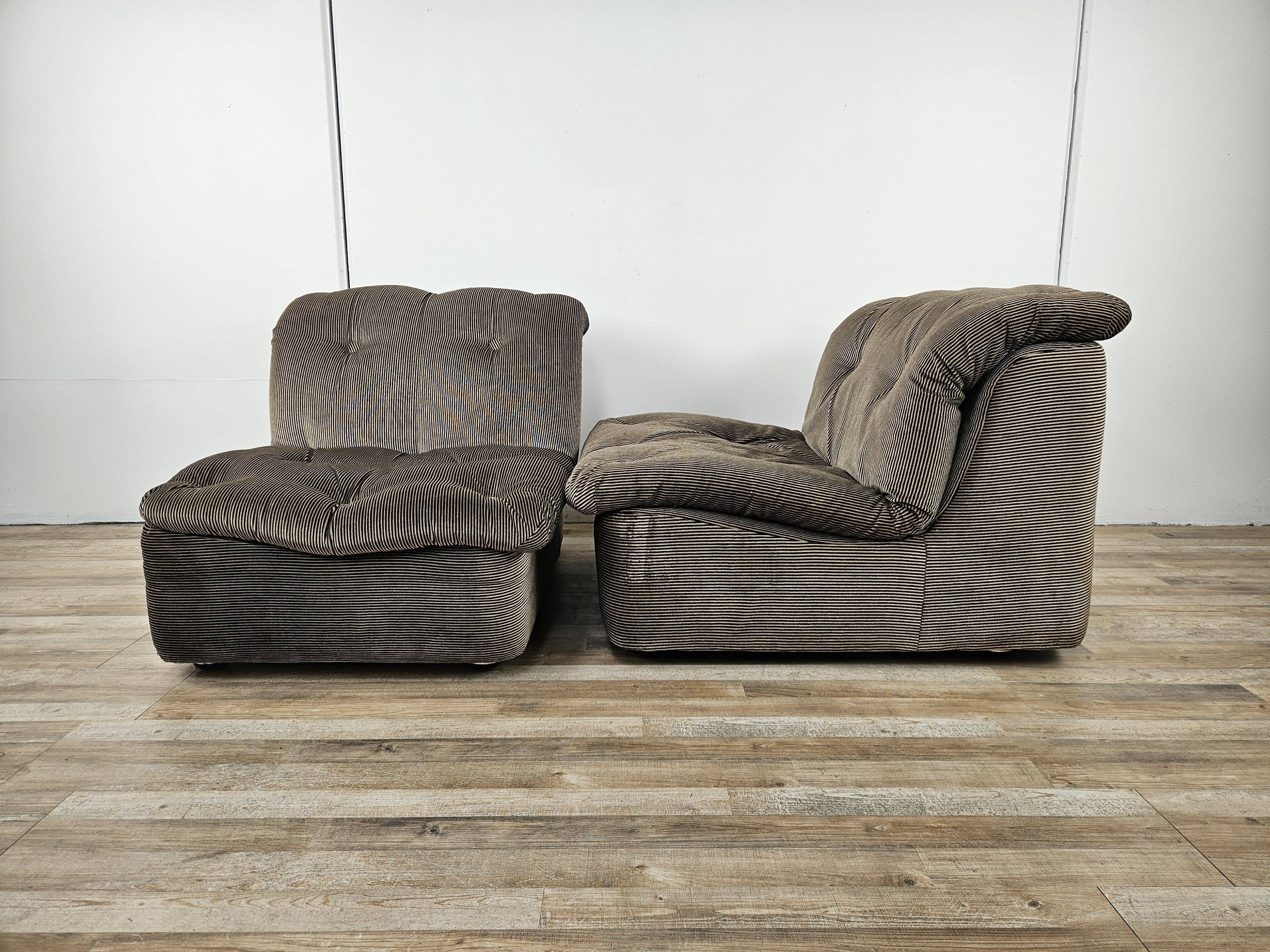 Fauteuils modulaires italiens vintage des années 70