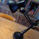 Vintage black metal desk lamp