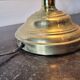Vintage brass desk lamp with glass shade