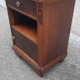 Art Deco bedside tables carved wood and marble 1930