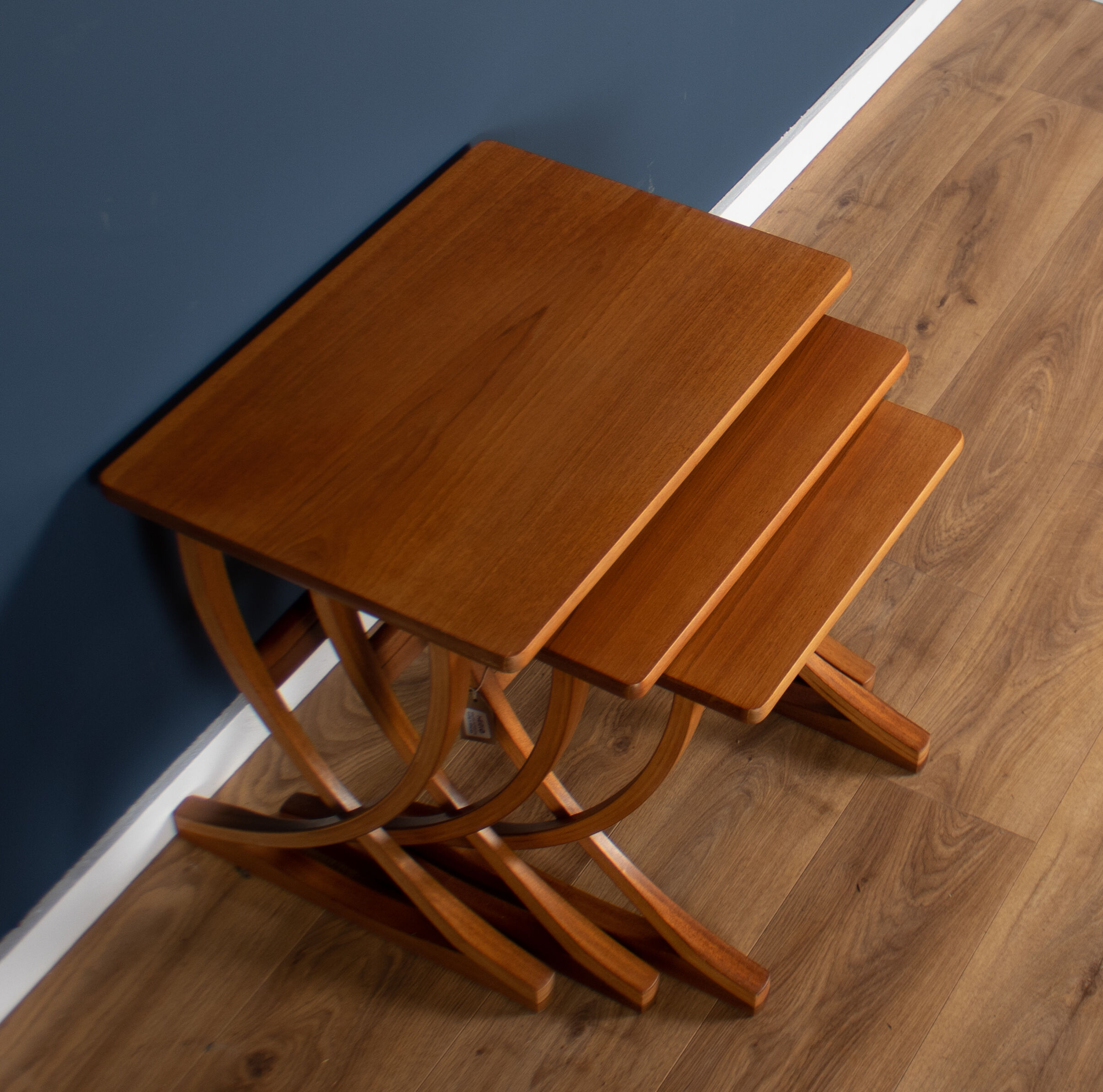 Retro Teak 1960s Nathan Nest Of Three Side Coffee Tables