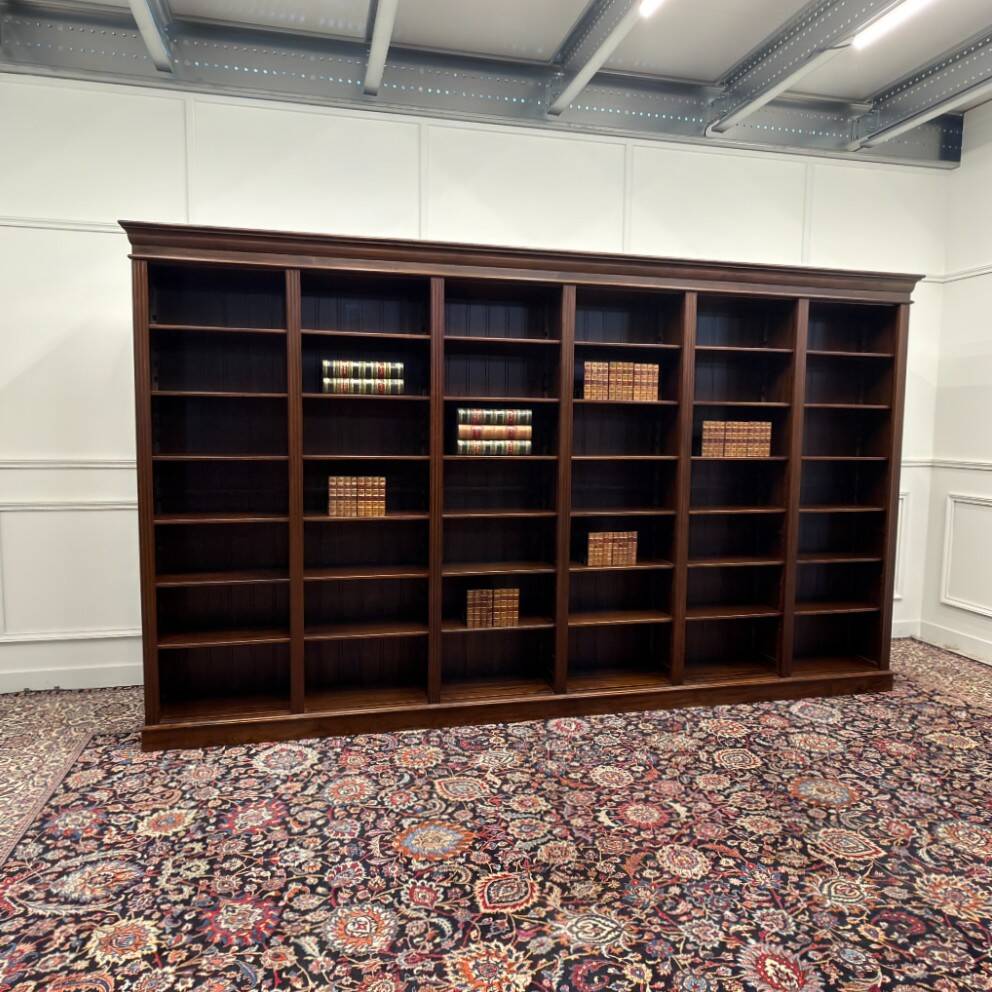 Large Classic English Open Bookcase