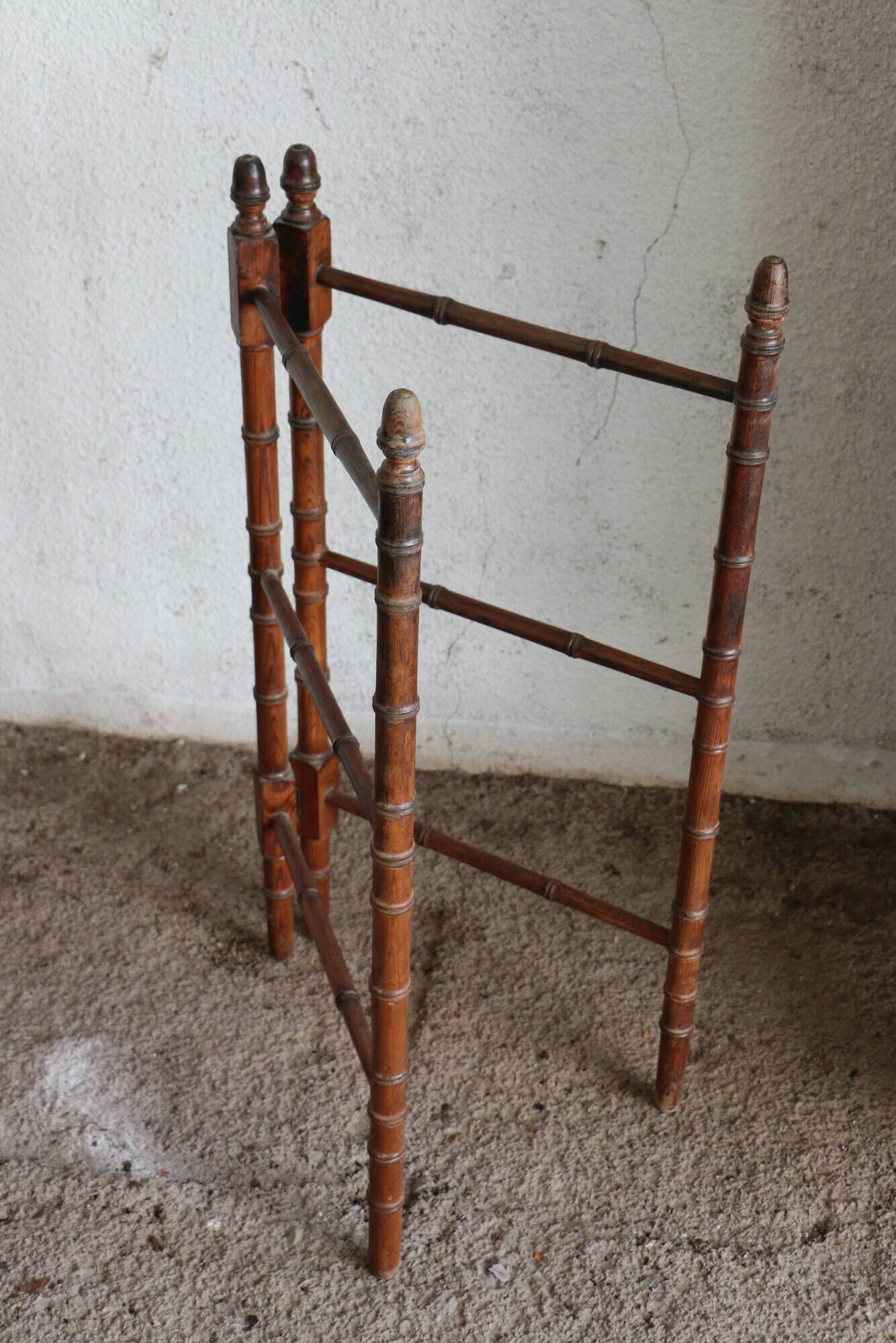 Antique folding towel rail