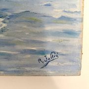 Huile sur toile, Marine signée Raymond JAFFRÉ (1918-2003)