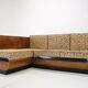 Rare Fabric Folding Sofa by Halabala for UP. Zavody, 1953, Czechoslovakia