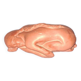 Sculpture femme terre cuite