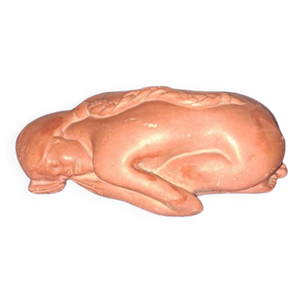 Terracotta woman sculpture