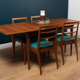 Retro extending dining table & 4 chairs by tom robertson for mcintosh of kirkcaldy