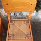 Pair of straw chairs from the 1950s