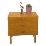 Commode en placage avec poignées rondes de Suède