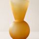 Vintage orange glass paste vase