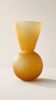 Vintage orange glass paste vase