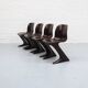 Lot de 4 chaises Z par Ernst Moeckl pour Horn Collection années 1970