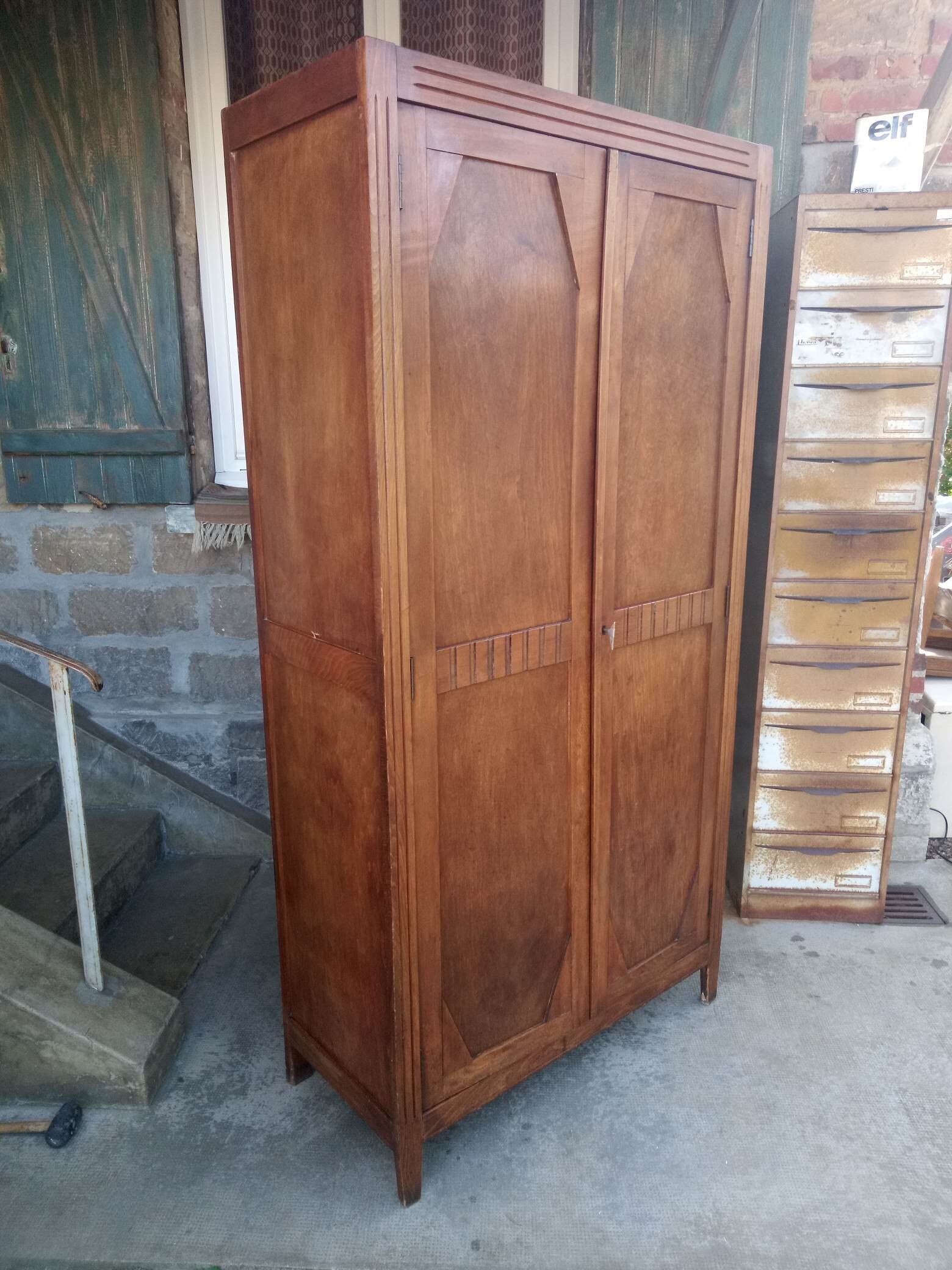 1940s wooden Parisian cabinet