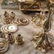 Pair of silver candlesticks 800