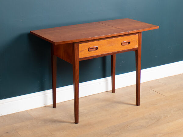 Rétro Danois des années 1960 Sewing Table Console Lampe de Table Table
