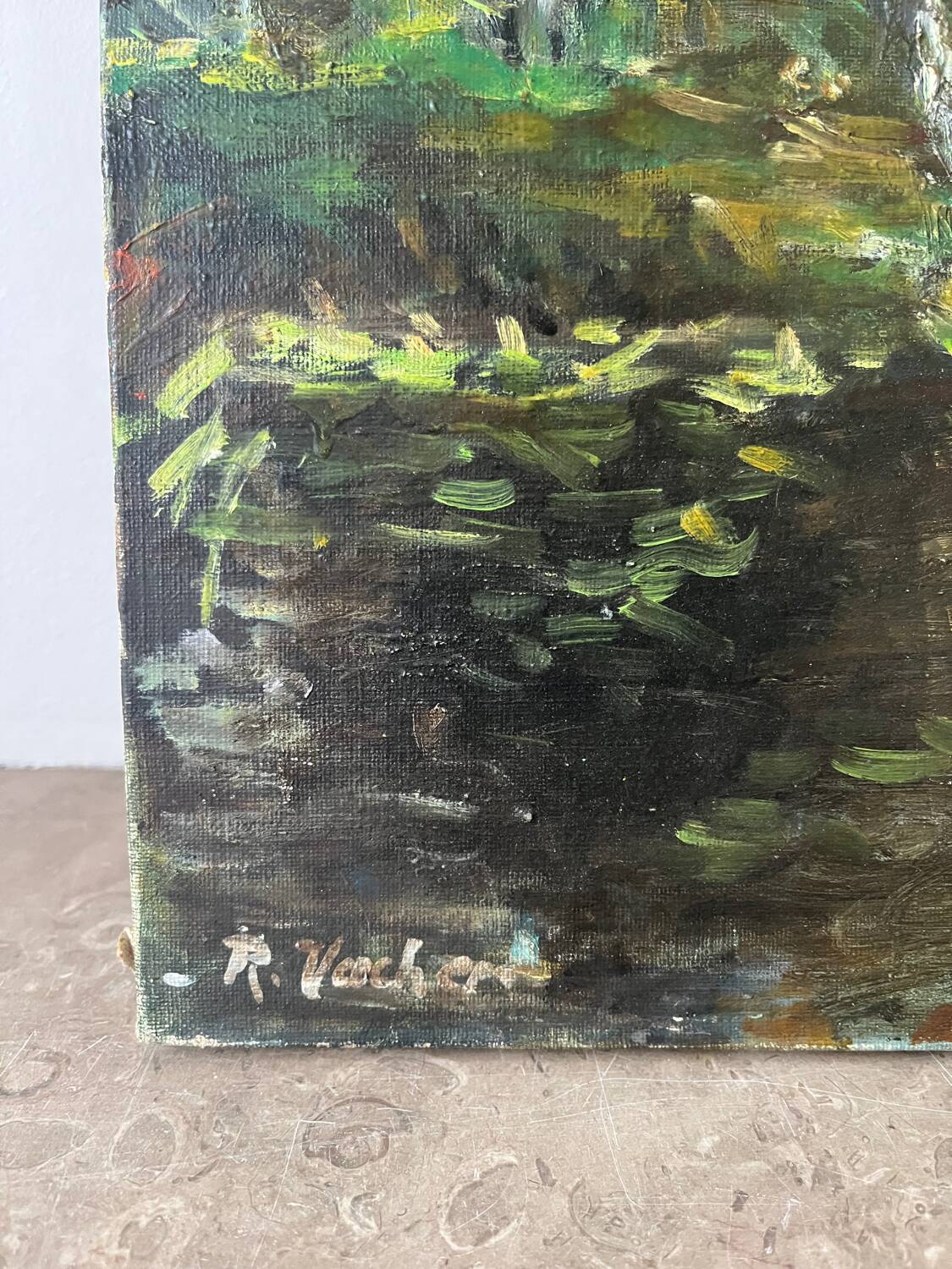 La Mare à Piat, Foret de Fontainebleau, signed R Vacher