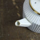 Mehun porcelain white teapot and porcelain gold