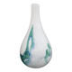 Vase, milky white with blue and green, glass, Germany, 1970s