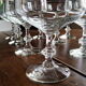 Lot de 10 coupes à champagne vintage en verre pied ciselé