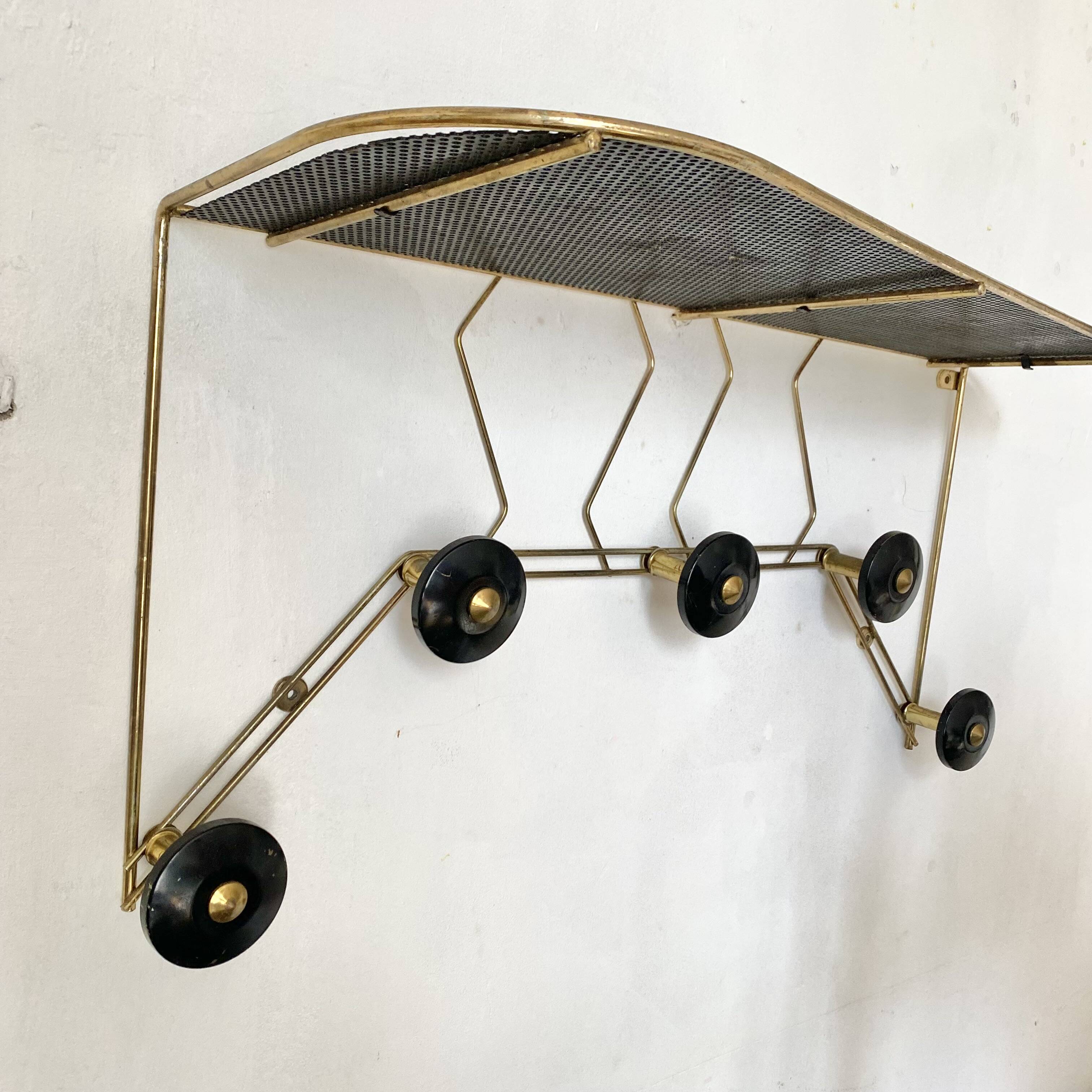 Mid century wall coat rack
