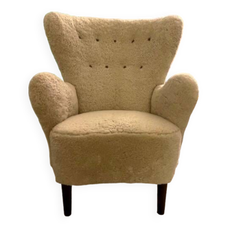 Danish wing chair, by Alfred Christensen for Slagelse Møbelværk, 1940s