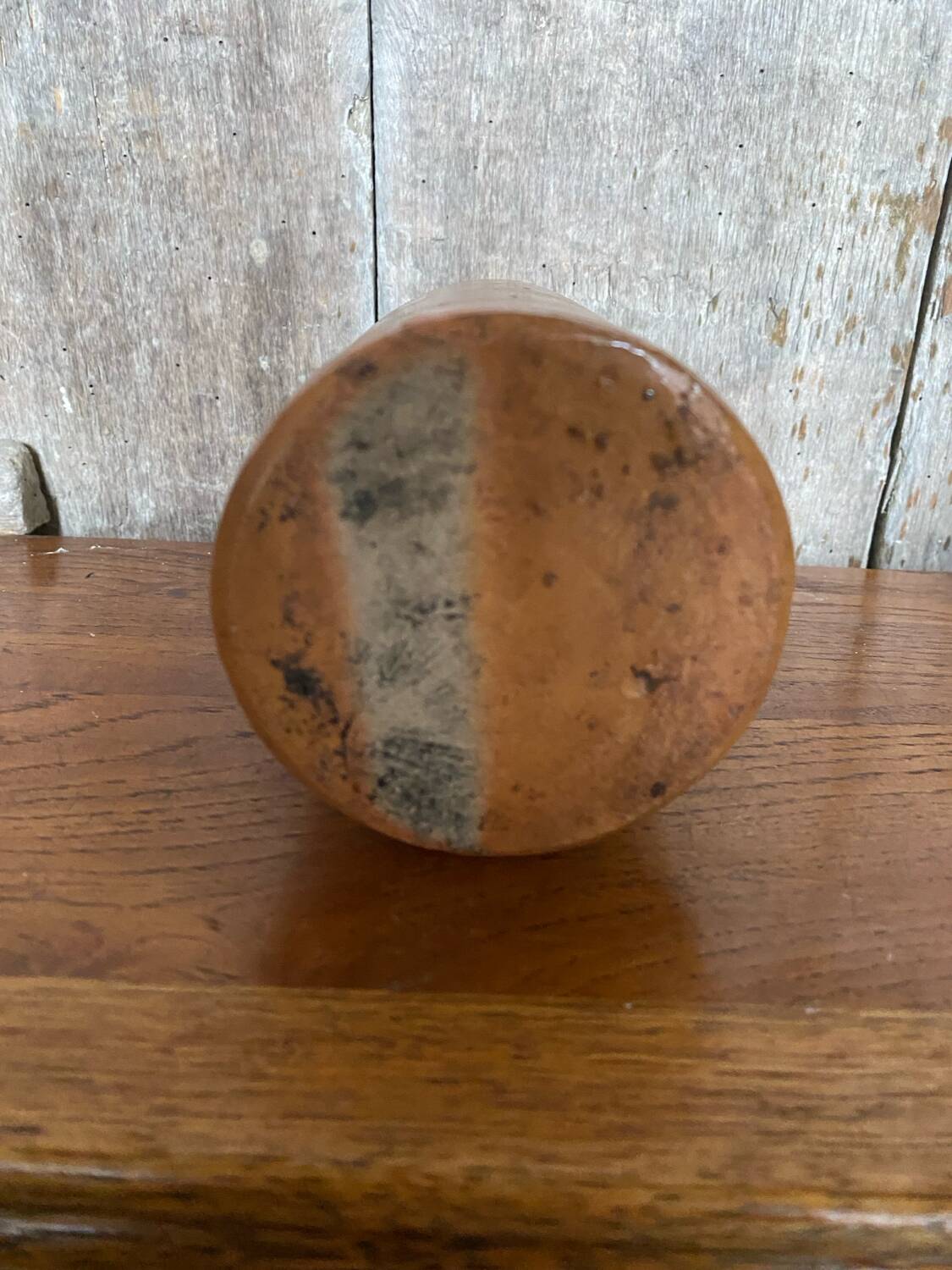 Antique Doulton Lambeth Brown Salt Stoneware Bottle Square Base 1860