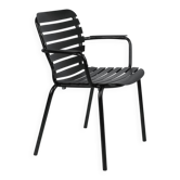 Fauteuil de jardin en aluminium noir