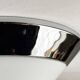 Vintage conical glass and chrome ceiling lamp, 1980s