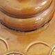 Vintage French 1960s standard lamp base in brown and cream ceramic 3462