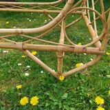 Rattan bench bed