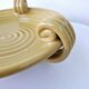 Vintage fruit bowl basket ocher ceramic art deco style