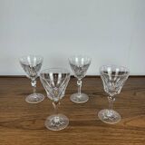 Set of 4 Villeroy & Boch crystal glasses, 20th century.