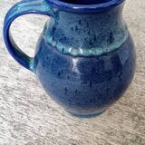 Art Gilles blue ceramic pitcher