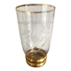 22cm engraved and gilded glass vase