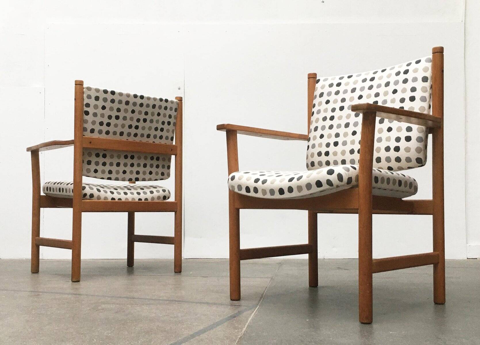 Set of mid-century Danish oak armchairs by Kurt Østervig.