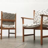 Set of mid-century Danish oak armchairs by Kurt Østervig.