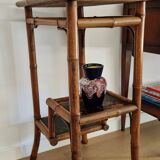 Side table bamboo late XIX style Perret & Vibert
