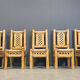 Boho chic chunky bamboo dining chairs - set of 5