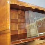 Rounded furniture from the 1950s in cherry veneer