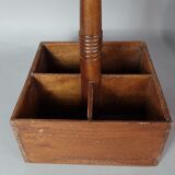 Walnut bottle holder